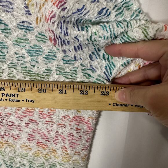 Alfred‎ Dunner Rainbow Animal Print Knit Top Asymmetrical Hem XL 3/4 Sleeve - Picture 8 of 9